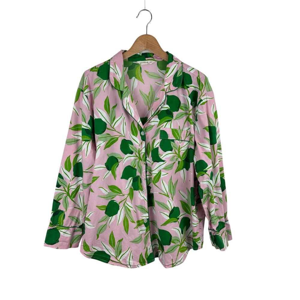 Printfresh Cotton PJ Top in Lime Zest